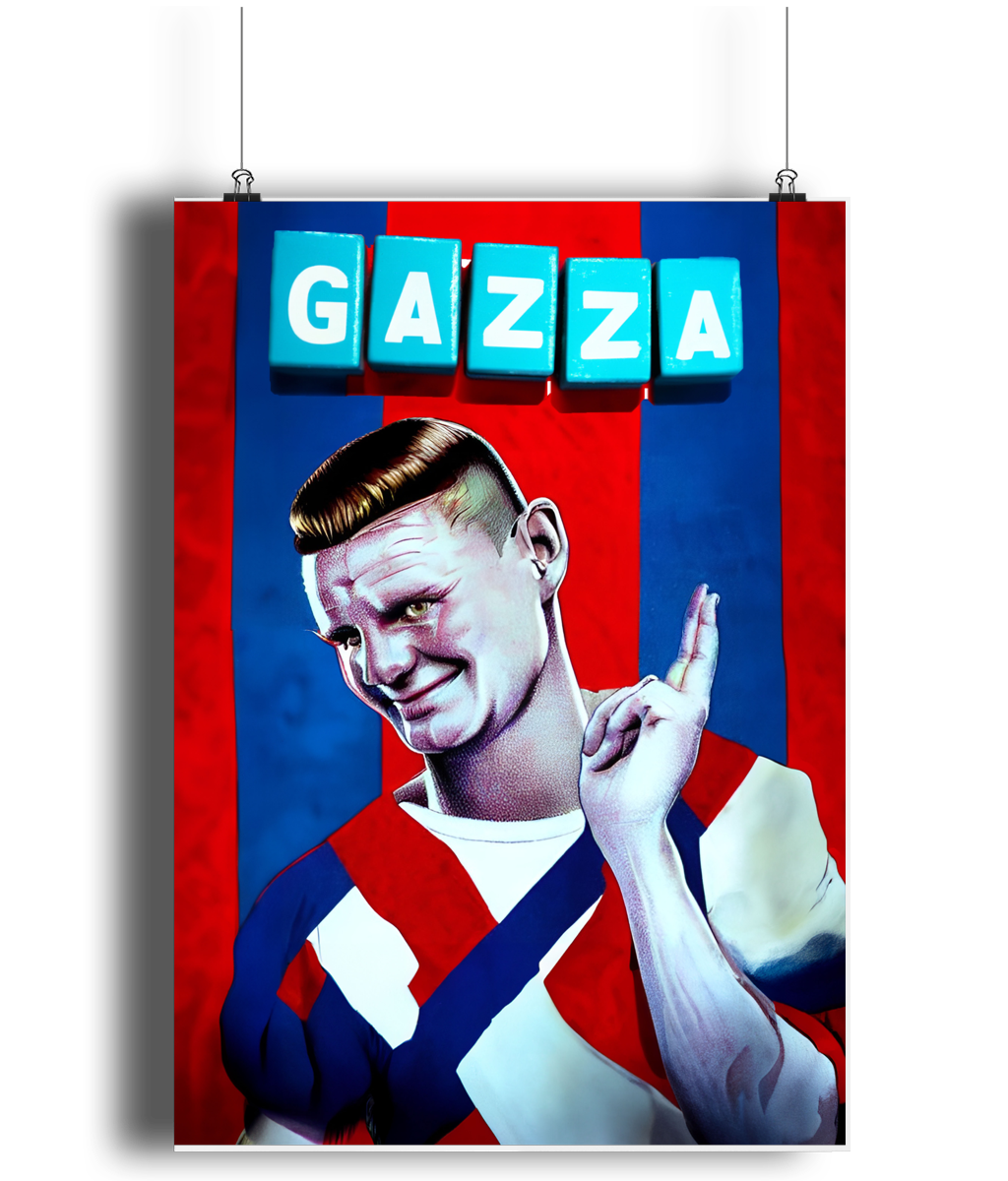 Paul Gascoigne Gazza A3 Wall Art Print