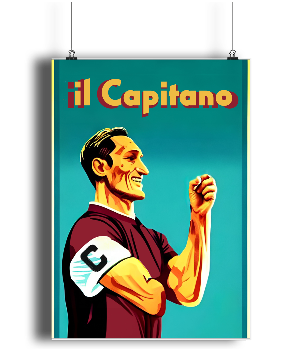 Francesco Totti il Capitano A3 Wall Art Print