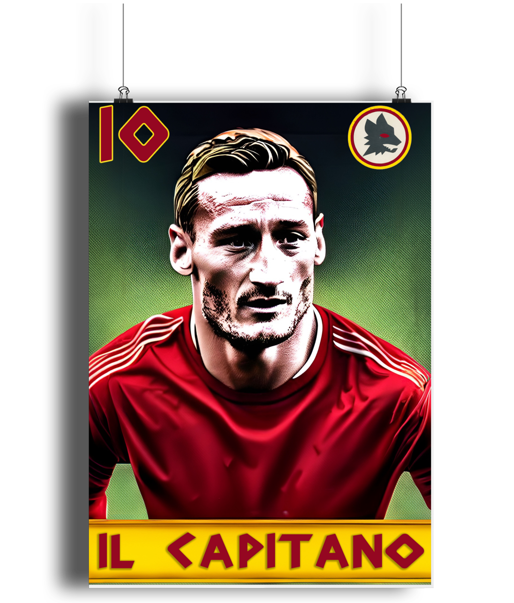 Francesco Totti Roma Icon A3 Print