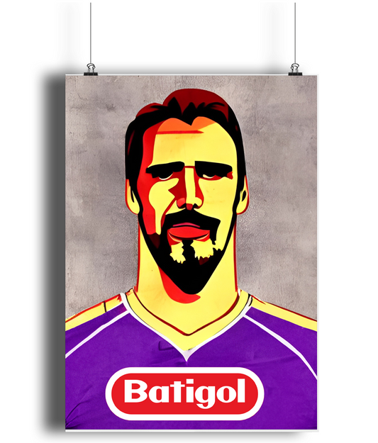 Gabriel Batistuta Batigol A3 Wall Art Print