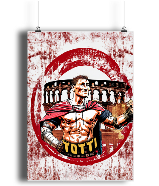 Francesco Totti Gladiator A3 Wall Art Print