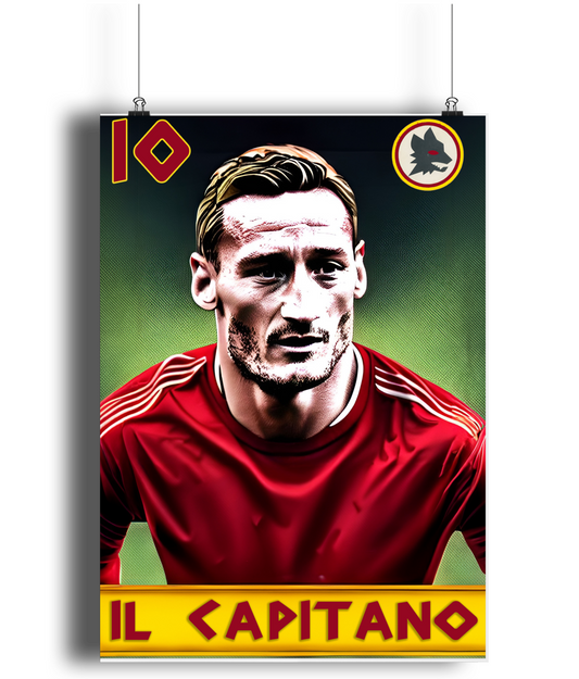 Francesco Totti Roma Icon A3 Print