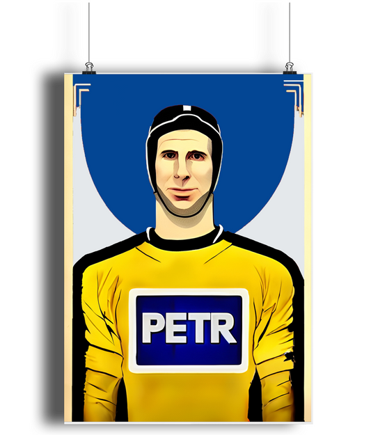 Petr Cech Retro A3 Wall Art Print